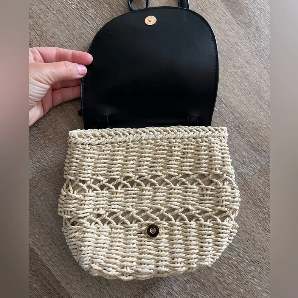 A New Day Small Straw Summer Crossbody Bag